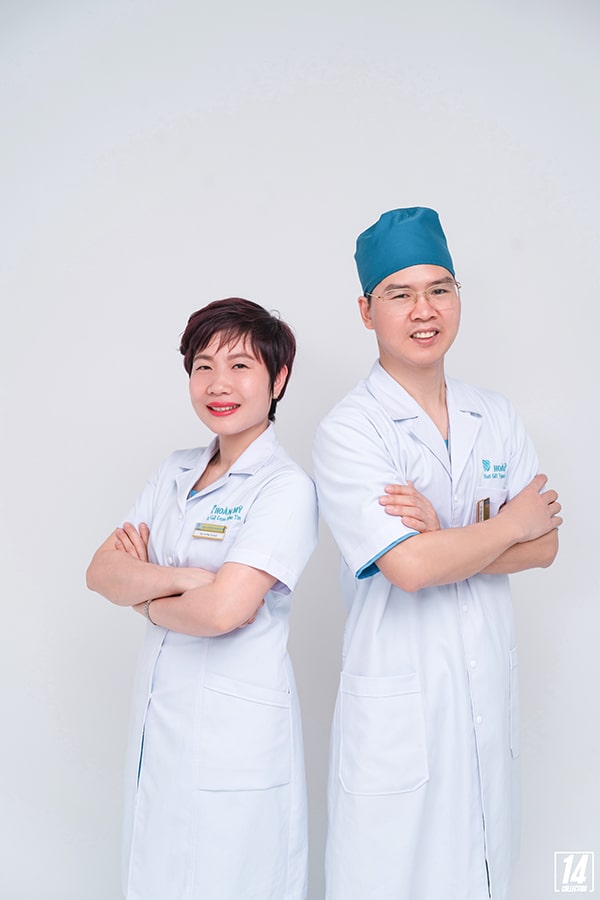 Bác sĩ Trịnh Ngọc Hoàn cùng Bác sĩ Vương Thị Huế